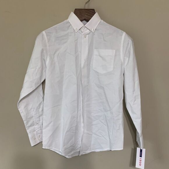 Izod White Oxford Button Down Size 14 NWT - Picture 1 of 7